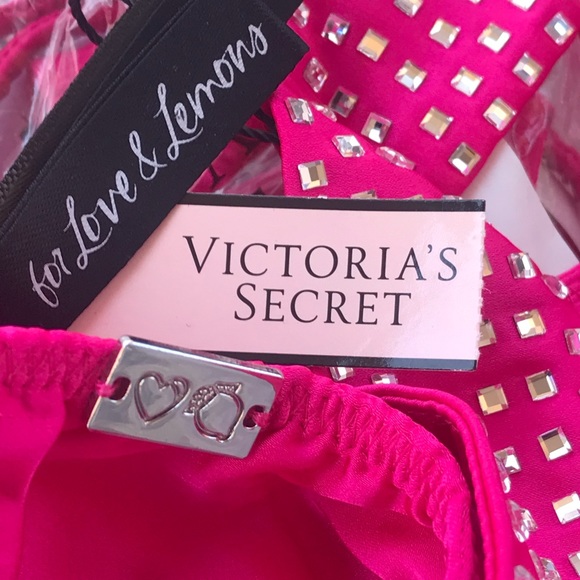 For Love of Lemons Victoria's Secret EMBELLISHED rhinestone mirage G Thong Panty - Picture 4 of 6